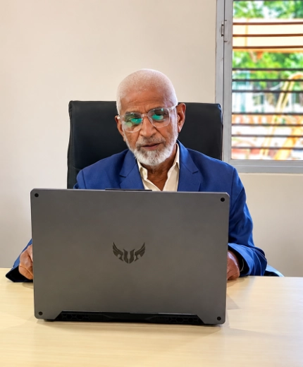 Portrait of Barkat M Khatri, our grandfather and the founder of the company